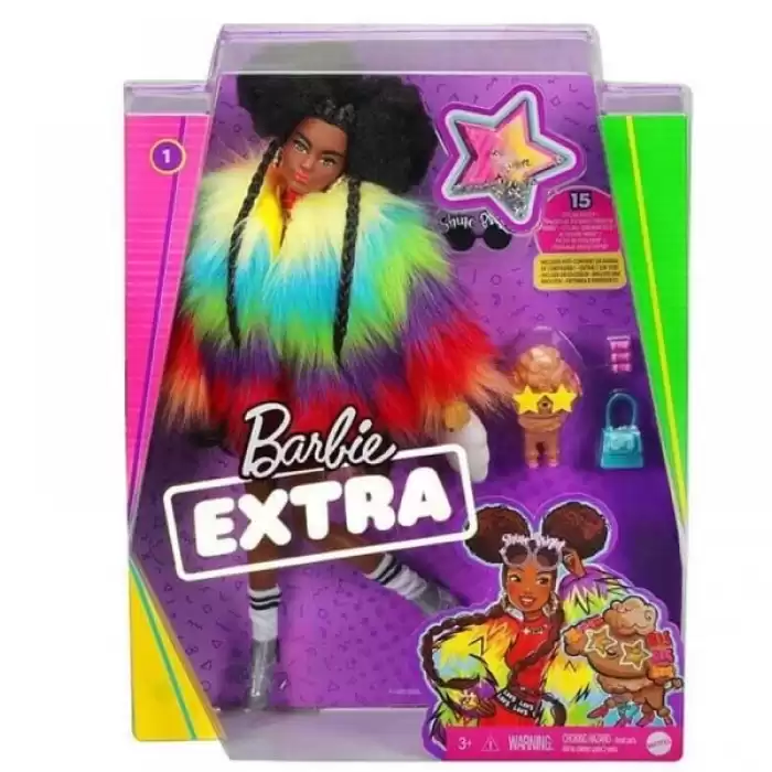 Barbie Renkli Ceketli Bebek (Extra) Gvr04