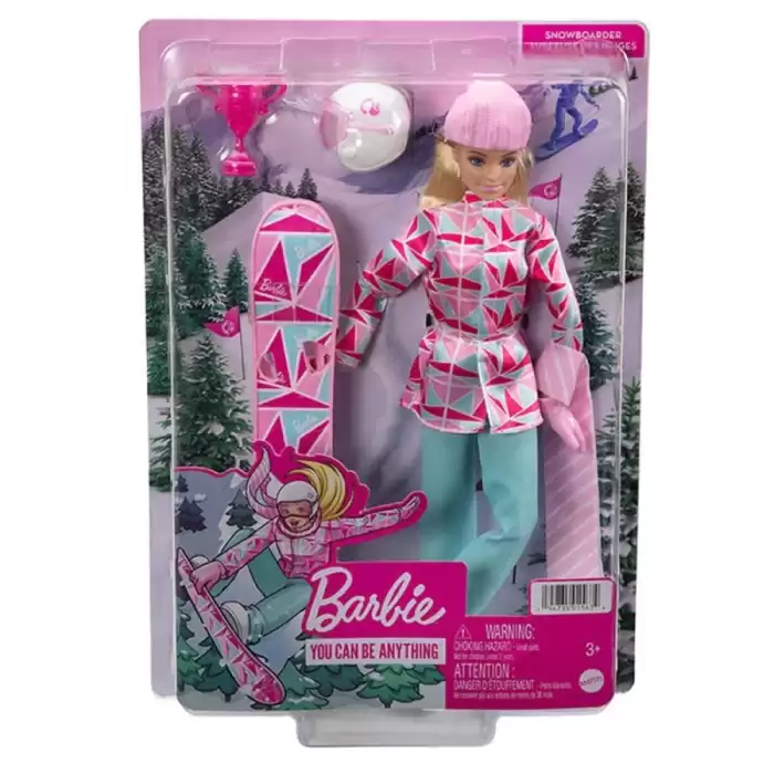 Barbie Snowboard Sporcusu Bebek Hcn32