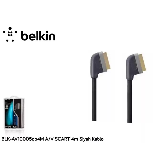 Belkin Blk-Av10005Q4M 4-V Scart 4M Siyah Kablo