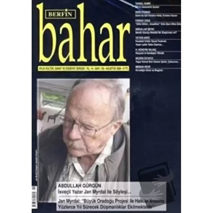 Berfin Bahar Aylık Kültür, Sanat ve Edebiyat Dergisi Sayı: 126