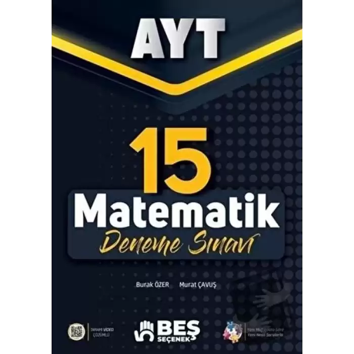 Beş Seçenek YKS AYT Matematik 15 Deneme Sınavı Video Çözümlü