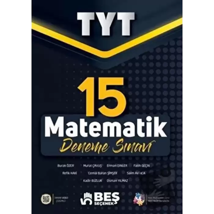 Beş Seçenek YKS TYT Matematik 15 Deneme Sınavı Video Çözümlü