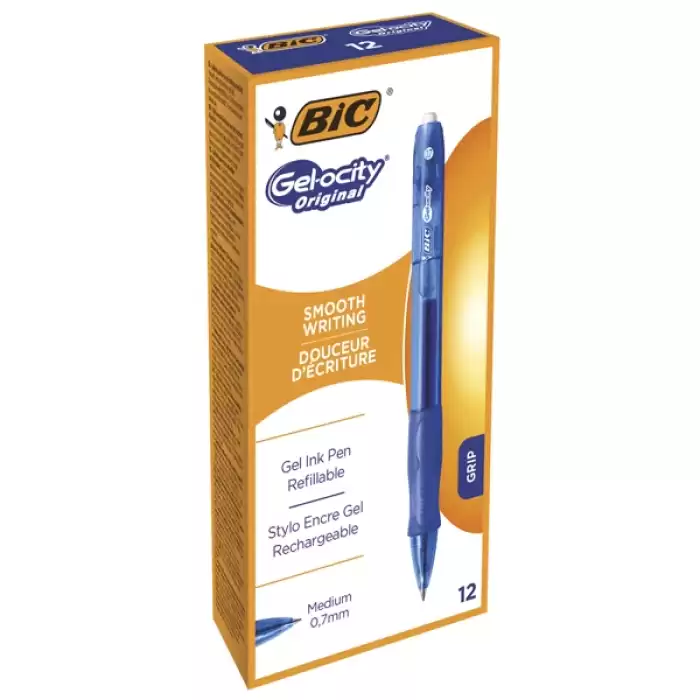 Bic Basmalı Jel Kalem Gelocıty Orıgınal 12 Li Mavi