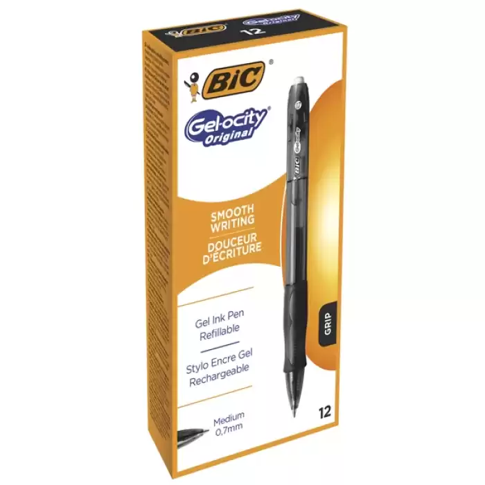 Bic Basmalı Jel Kalem Gelocıty Orıgınal 12 Li Siyah