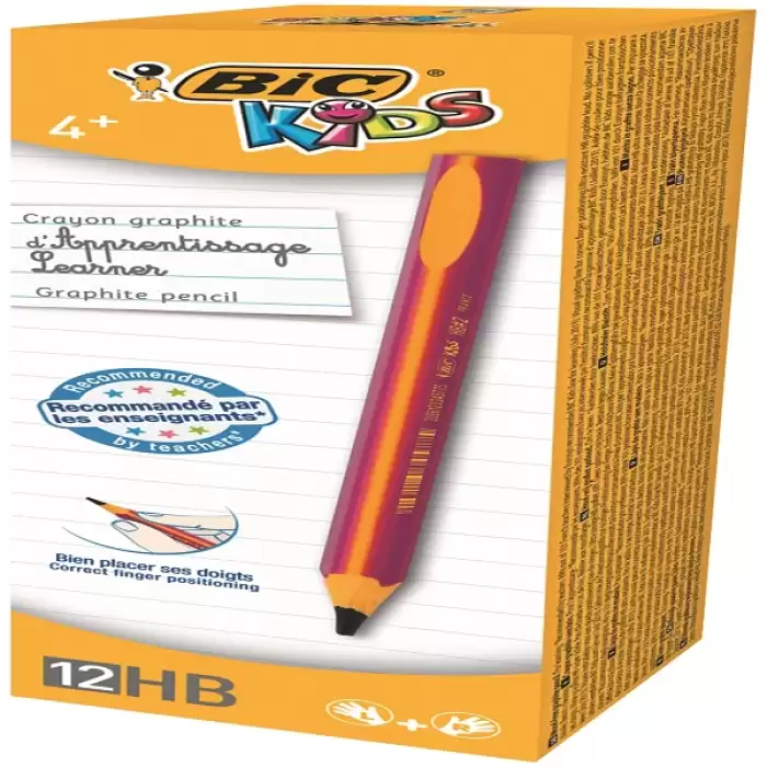 Bic Kurşun Kalem Kids Evolution Hb Üçgen Jumbo 12 Li Pembe 919263 - 12li Paket