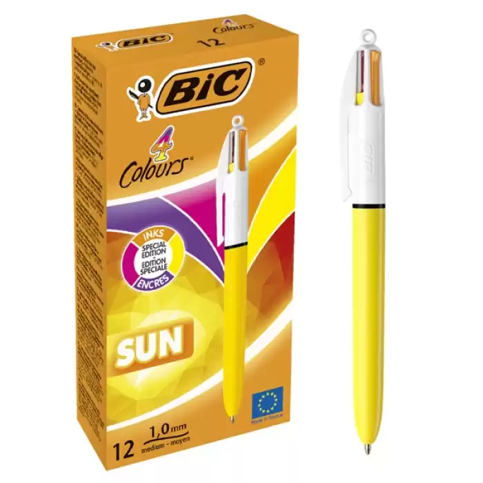 Bic Tükenmez Kalem 4 Colours Sun 12 Li - 12li Paket