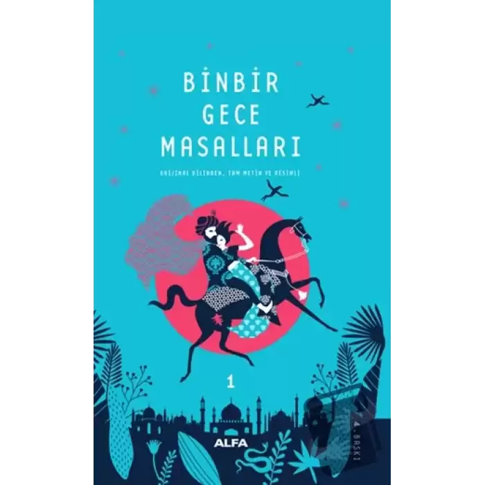 Binbir Gece Masalları - 1 (Tam Metin ve Resimli) (Ciltli)