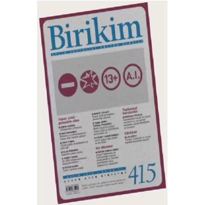 Birikim Sayı 415 - Kasım 2023