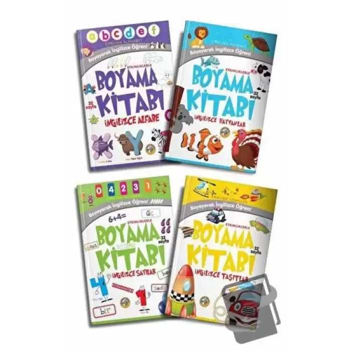 Boyayarak İngilizce Öğren Seti (4 Kitap Takım)