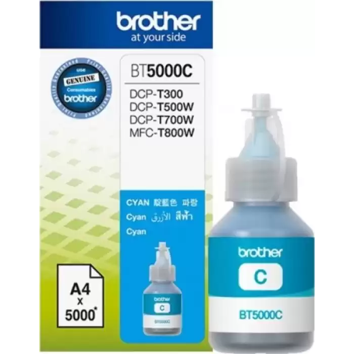 Brother Bt5000C Cyan Mavi 5.000 Sayfa Şişe Mürekkep Dcp-T300-310-500-510-700-710 Mfc-T800-810