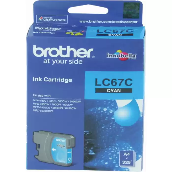 Brother Lc-67C Cyan Mavi 325 Sayfa Kartuş Dcp-185-385 Mfc-490-615-790-795-990-5490-5890-6490-6890