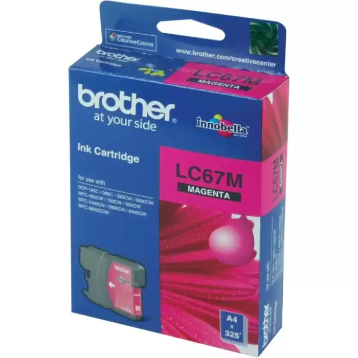 Brother Lc-67M Magenta Kırmızı 325 Sayfa Kartuş Dcp-185-385 Mfc-490-615-790-795-990-5490-5890-6490-6