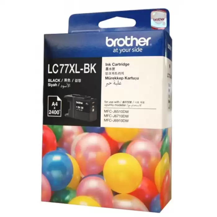 Brother Lc-77Xlbk Black Siyah 2.400 Sayfa Kartuş Mfc-6170-6510-6910 Mfj-J6710Dw