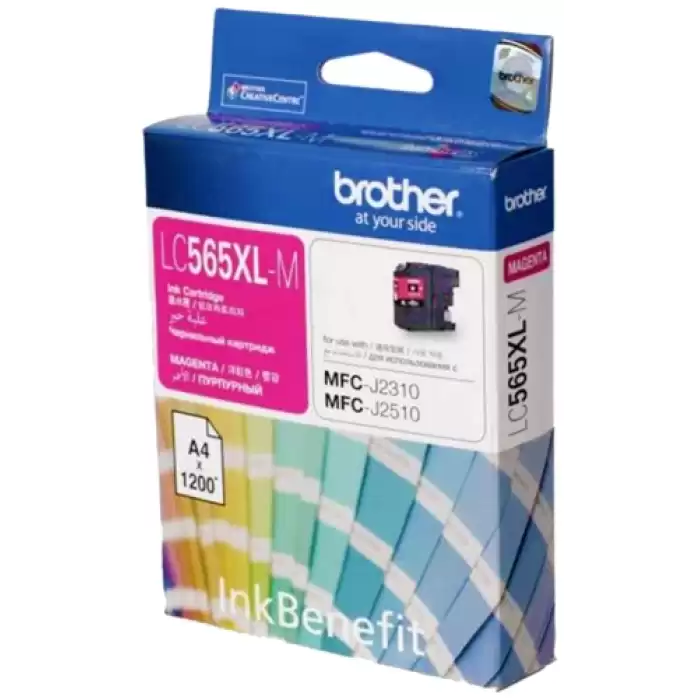 Brother Lc565Xlm Magenta Kırmızı 1.200 Sayfa Kartuş Mfc-J3520-J3720