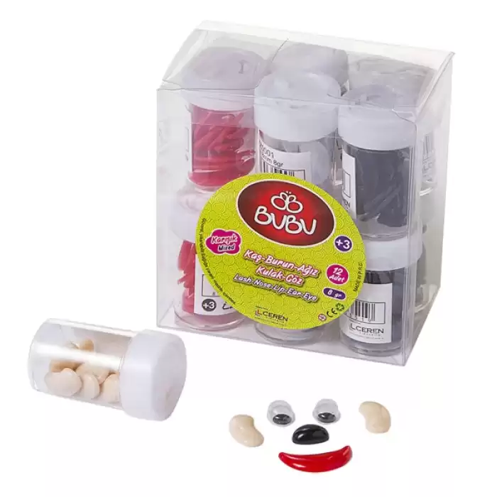 Bu-Bu Kaş-Burun-Ağız-Kulak-Göz 8 Gr Bubu-Yz0001 - 12li Paket