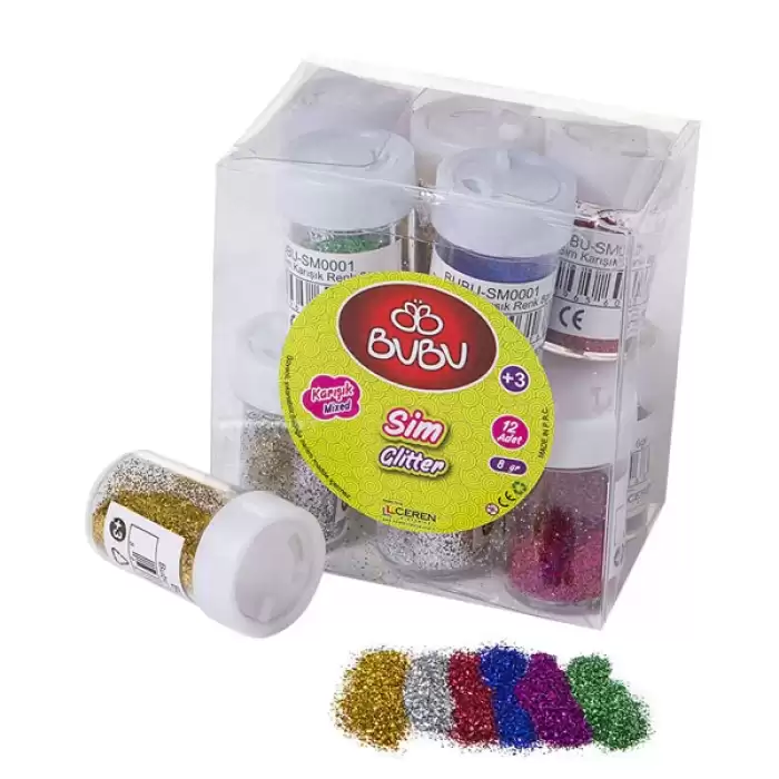 Bu-Bu Sim Karışık Renk 8 Gr Bubu-Sm0001 - 12li Paket