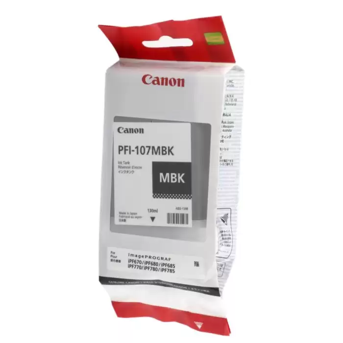 Canon Pfı-107Mbk Matte Black Mat Siyah Plotter Kartuş Ipf770-775