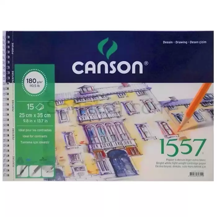 Canson 1557 Resim Ve Çizim Blok 180 Gr 25X35 15 Yp Resim Defteri