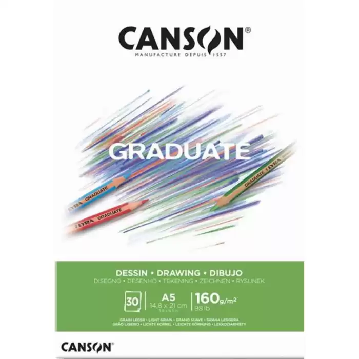 Canson Çizim Bloğu Graduate Dessın Beyaz 30 Syf A5 160 Gr