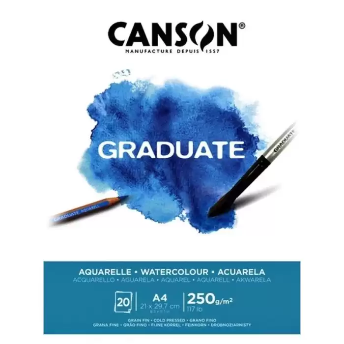 Canson Sulu Boya Bloğu Graduate 20 Syf A4 250 Gr