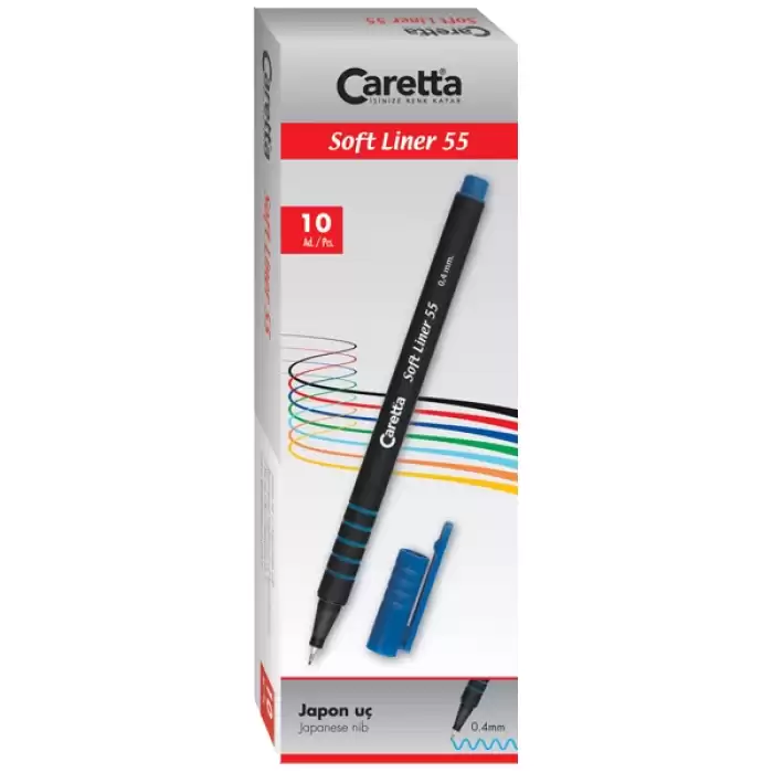 Caretta Softliner Keçeli Kalem 0.4 Mm Açık Mor 10 Lu 55/17 - 10lu Paket