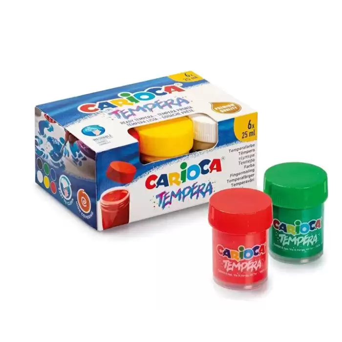 Carioca Tempera Suluboya Süper Yıkanabilir 6 Renk 25 Ml 40422