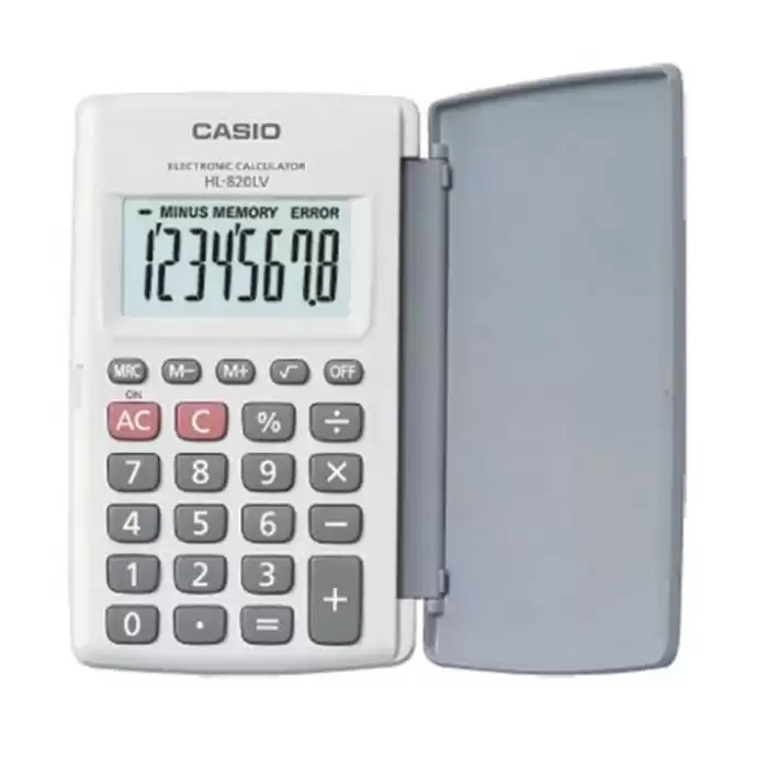 Casio Hl-820Lv-We 8 Hane Beyaz Cep Tipi Hesap Makinesi