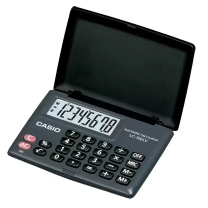 Casio Lc-160Lv-Bk 8 Hane Siyah Cep Tipi Hesap Makinesi