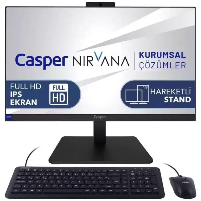 Casper Nirvana One A70.1235-Be00X-V İ5 1235U 16Gb 500Gb M2 Ssd Dos 23.8 Fhd Pivot Wifi Aıo