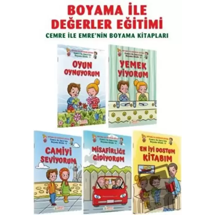 Cemre ile Emrenin Boyama Kitapları (5 Cilt)