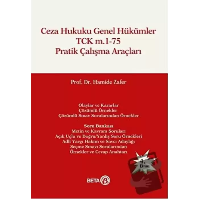 Ceza Hukuku Genel Hükümler TCK m.1-75 Pratik Çalışma Araçları