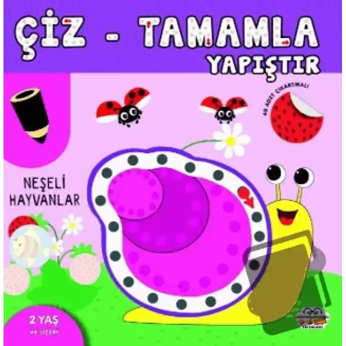 Çiz - Tamamla - Yapıştır Neşeli Hayvanlar