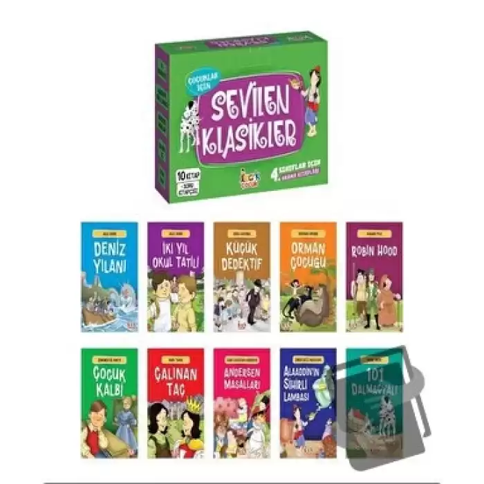 Çocuklar için Sevilen Klasikler (10 Kitap + Soru Kitapçığı)