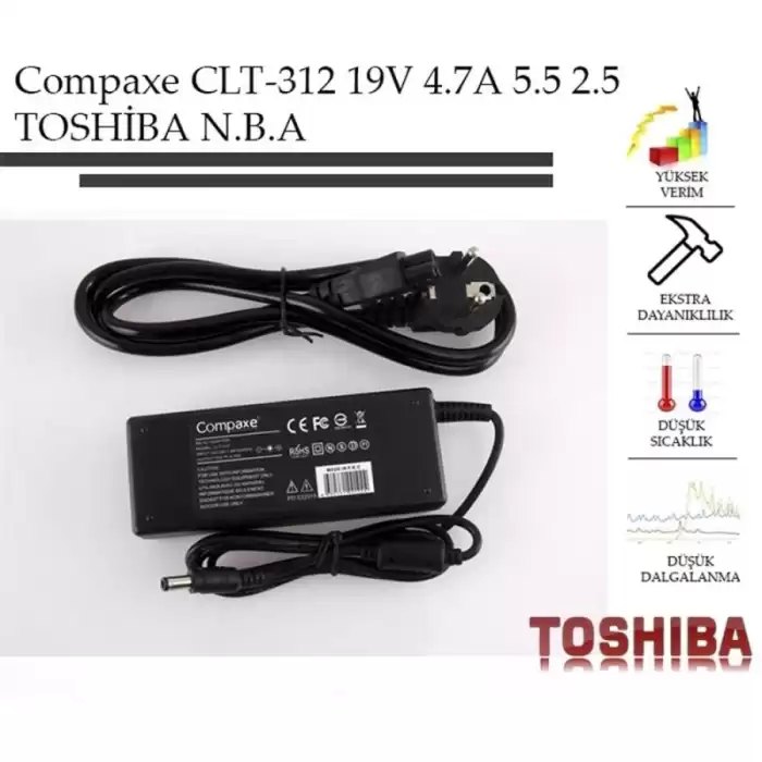 Compaxe Clt-312 19V 4.74A 5.5-2.5 Toshiba Notebook Adaptörü