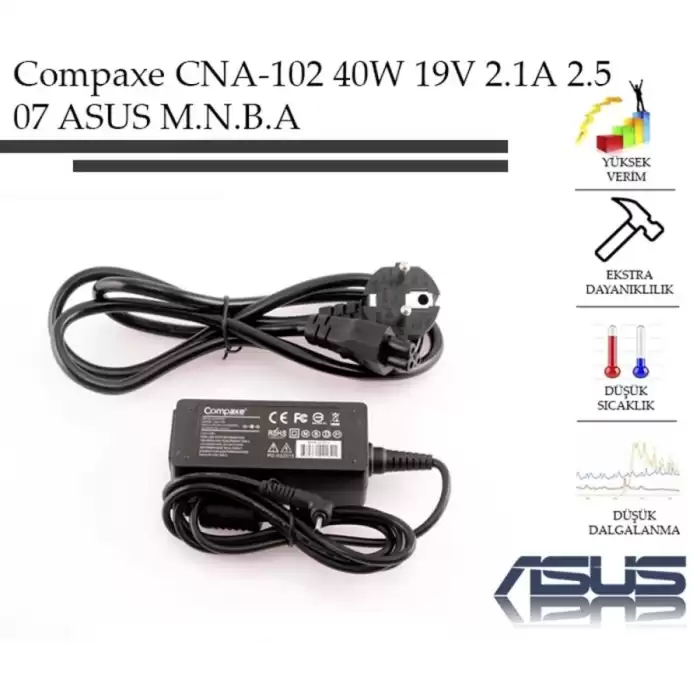 Compaxe Cna-102 40W 19V 2.1A 2.5-07 Asus Adaptör