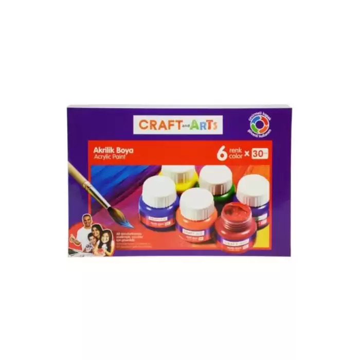 Craft And Arts Akrilik Boya 6 Renk30 Ml U1560Kk-6