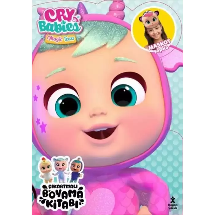 Cry Babies Magic Tears-Çıkartmalı Boyama Kitabı-Maskot Şapka