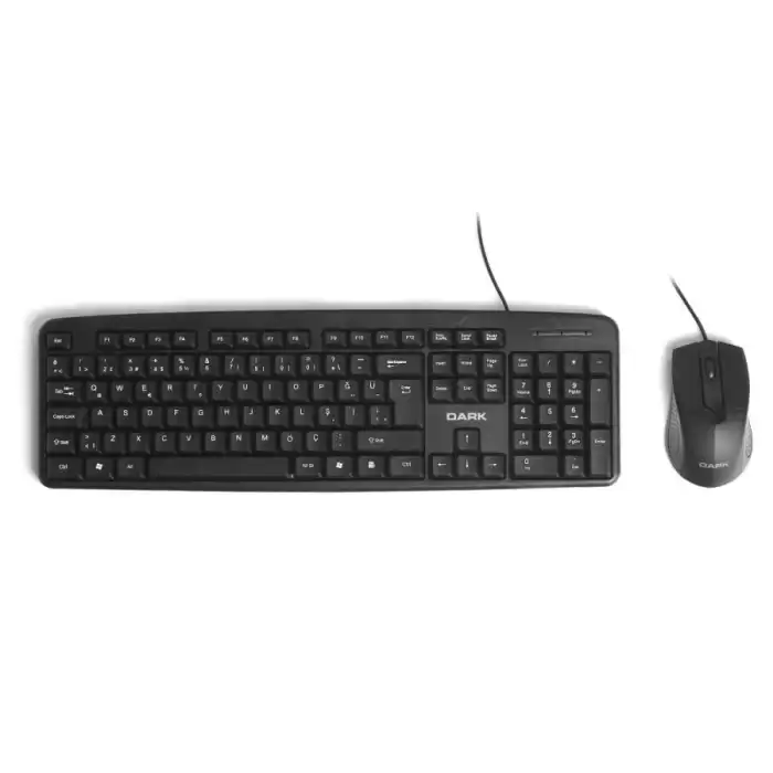 Dark Dk-Ac-Km1030 Türkçe Q Kablolu Ofis Klavye & Mouse Set