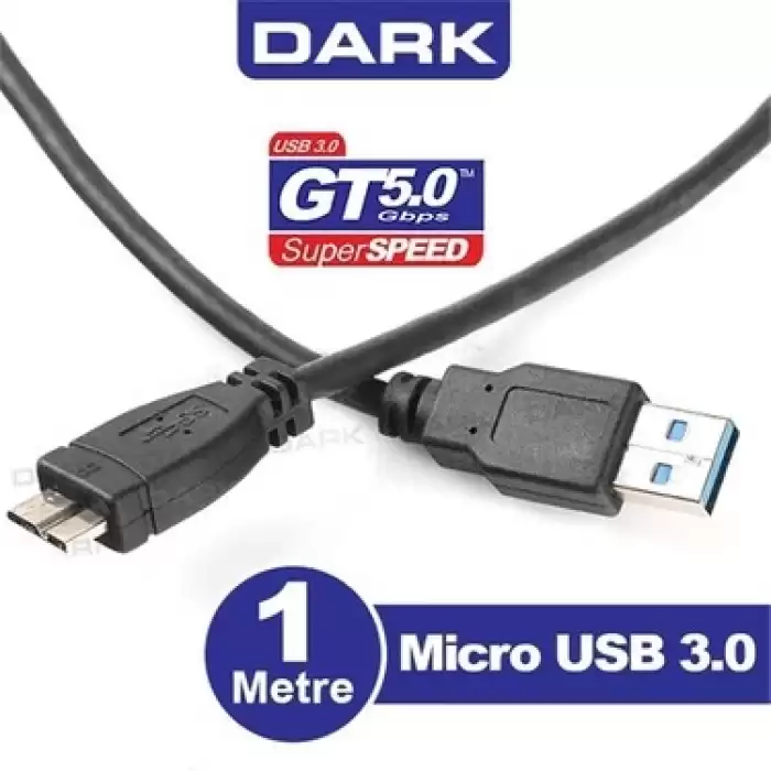 Dark Dk-Cb-Usb3Mıcrob 1Mt Usb 3.0 - Micro B Taşınabilir Disk Kablosu