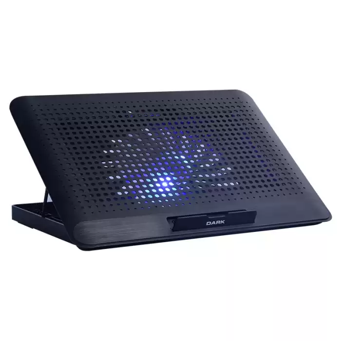 Dark Dkacnblnb Luna  16Cm Led Fanlı, Rpm, 6X Yükseklik Ayar,2Xusb 15.6 Leptop Soğutucu Siyah