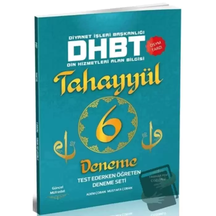 DHBT 6 Deneme Çözümlü