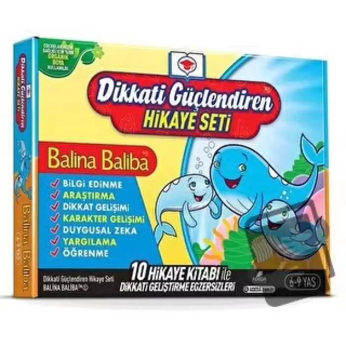 Dikkati Güçlendiren Hikaye Seti - Balina Baliba Kutulu Set (10 Kitap Takım)