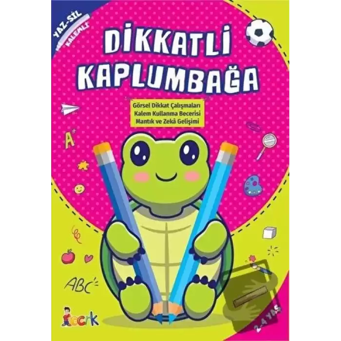 Dikkatli Kapumbağa - Yaz-Sil Kalemli