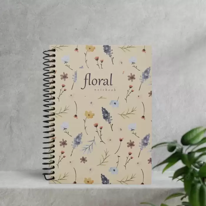 Dilman Floral Serisi Defter 16X22 80 Yp Kareli 6405