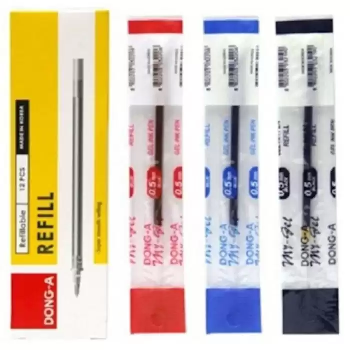 Dong-A Tükenmez Kalem Yedeği Mygel Jel 0.5 Mm Kırmızı 211130 - 12li Paket