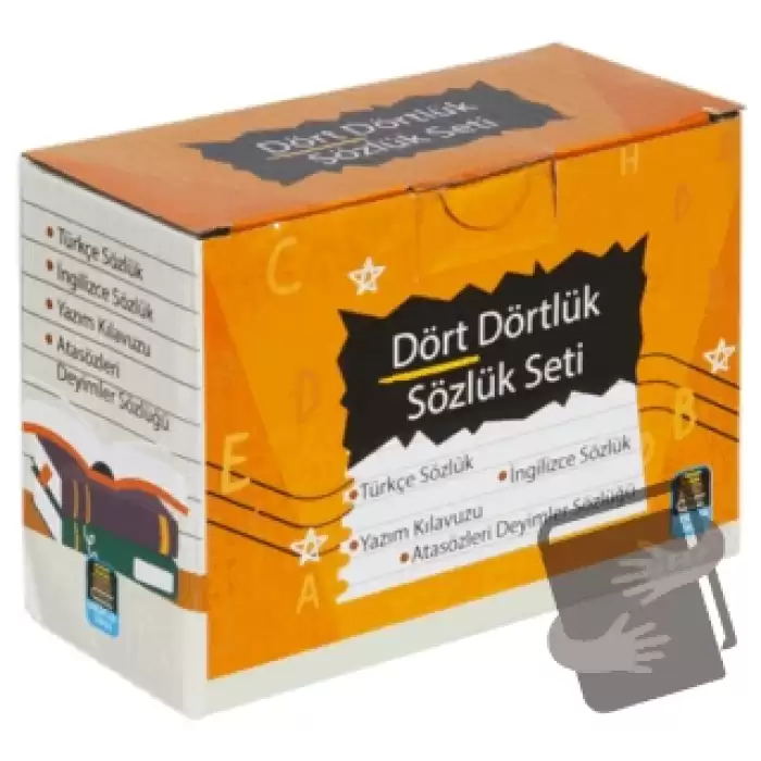 Dört Dörtlük Sözlük Seti ABC İlk ve Orta Öğretim TDK Uyumlu (4 Kitap Kutulu)