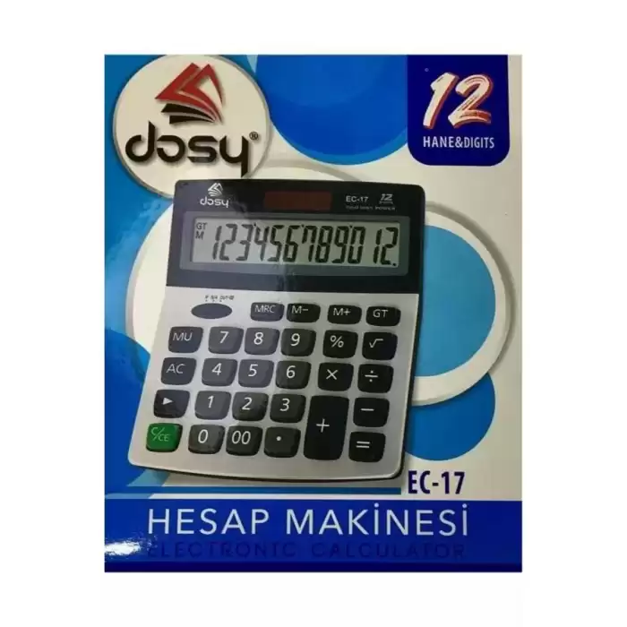 Dosy Hesap Makinesi Masa Üstü 12 Hane Ec-17