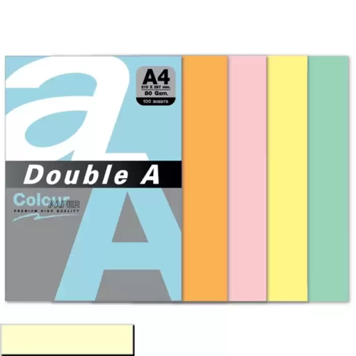 Double A Renkli Kağıt 100 Lü A4 80 Gr Pastel Fildişi