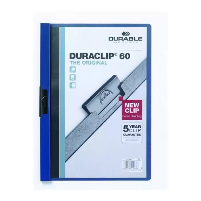 Durable Sıkıştırmalı Dosya Duraclip Ortadan Klipsli 60 Syf A4 Lacivert 2209