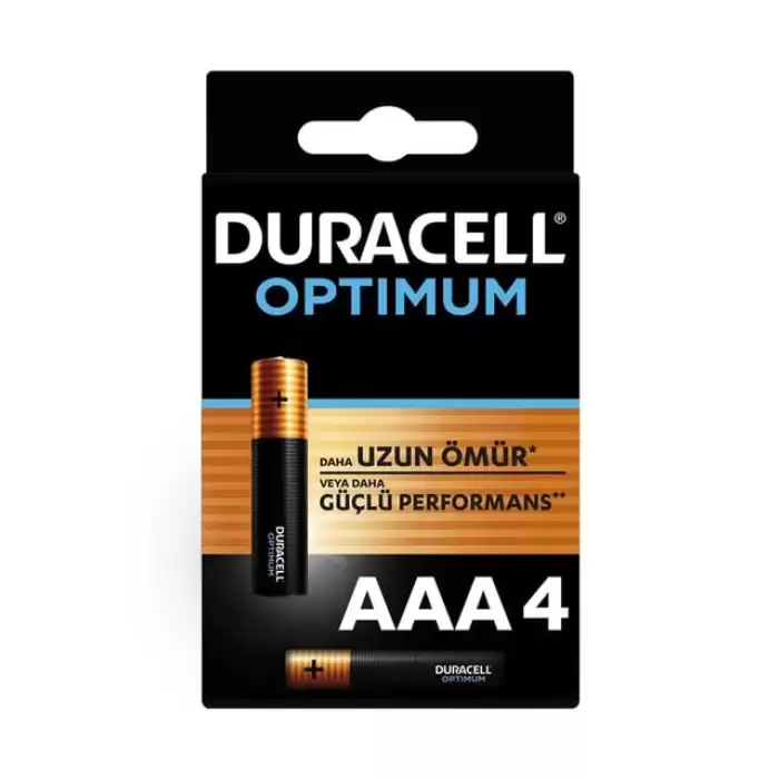 Duracell Optimum İnce Kalem Pil (Aaa) 4 Lü Kartela